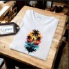 Unisex Oversize Şehir Baskili T-shirt